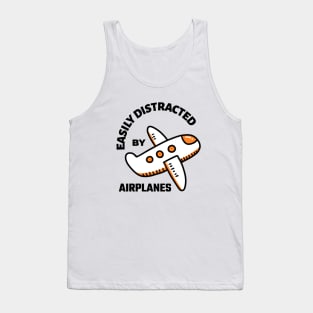 Easily Distracted By Airplanes Tank Top